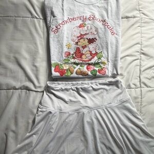 Strawberry Shortcake Graphic Tee and Skirt Set